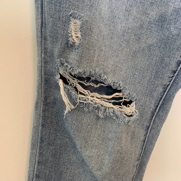 Pacsun Women Mom Jean Size 27 Blue Distressed 100% Cotton Button-fly Medium Wash - Picture 5 of 16